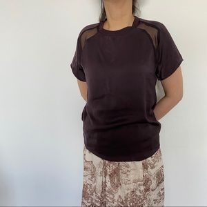 ZARA Purple silk top
